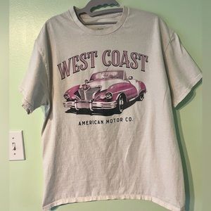 West Coast American Motor Co. Classic Car Graphic Print Short Sleeve T-Shirt. L